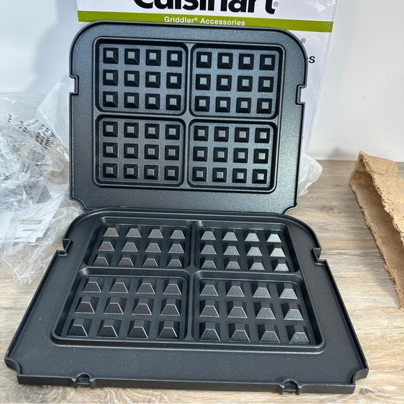 Cuisinart GR-WAFP Griddler Waffle Plates Accessory Accessory 2Metal Pieces NOB - Picture 2 of 12